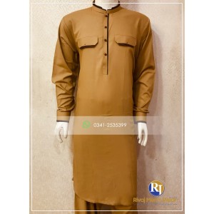 Rust Blended Designer Wear Kameez Shalwar