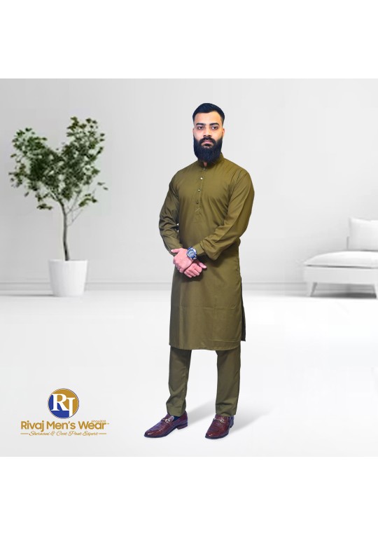 Olive Green Kurta Trouser