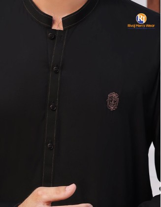 Jet Black Kurta Pajama