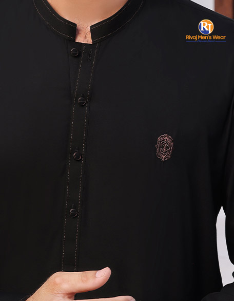 Jet Black Kurta Pajama