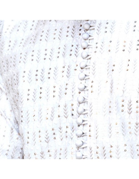  White gold embroidered kurta