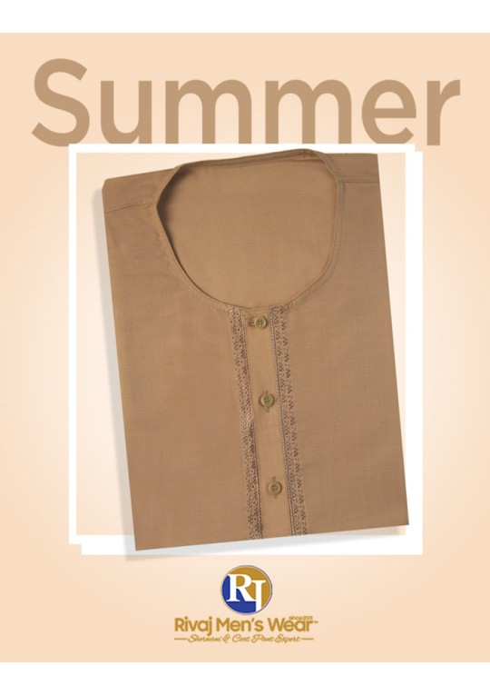 Brown Summer Lawn Kurta