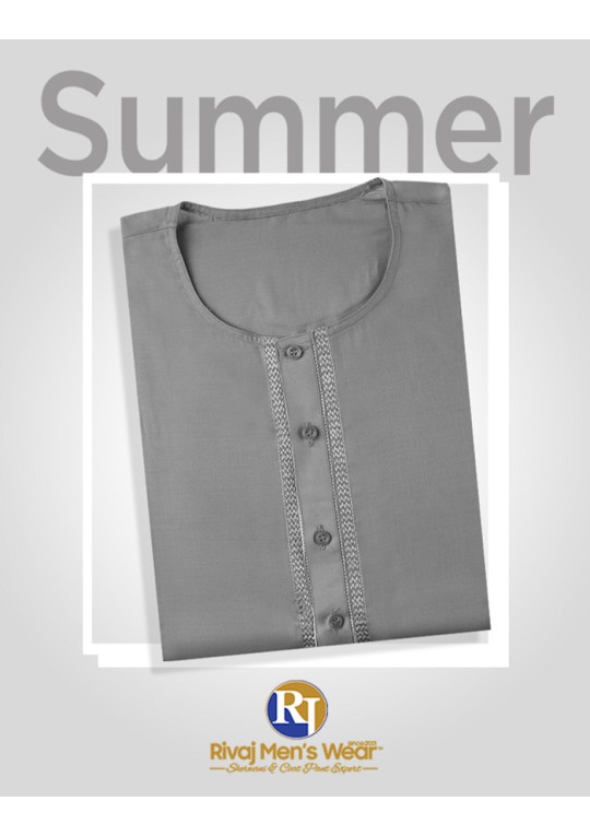 Grey Summer Lawn Kurta