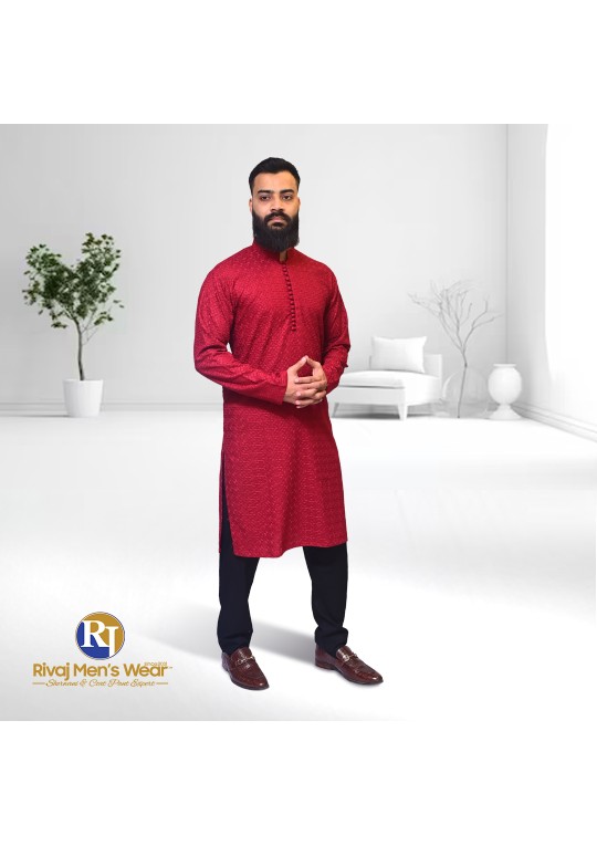 Red Chicken Kurta