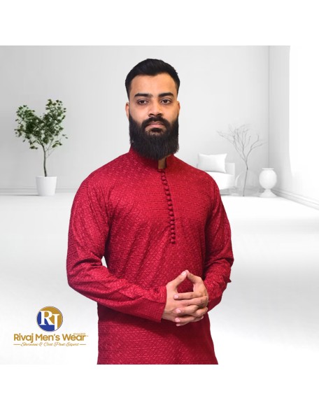 Red Chicken Kurta