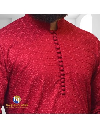 Red Chicken Kurta