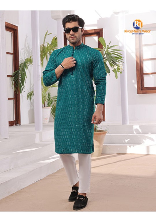 Zinc Embroidered Fancy Kurta