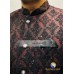 Maroon and Black Sequence Embroidered Prince Coat