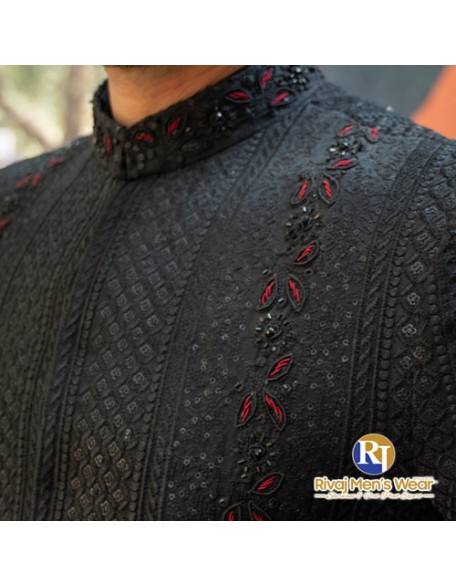 Maroon Elegance Sherwani