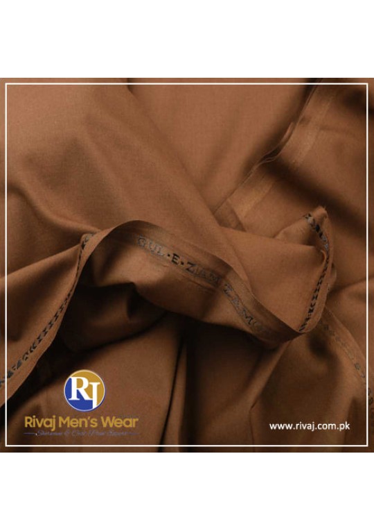 Brown Soft Blended Unstitched Fabric For Mens