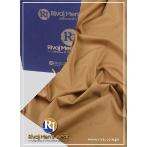 Camel Brown Soft Blended Unstitched Fabric For Mens