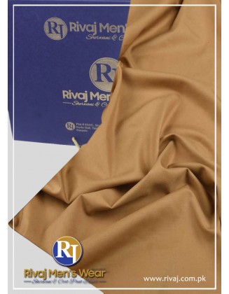 Camel Brown Soft Blended Unstitched Fabric For Mens