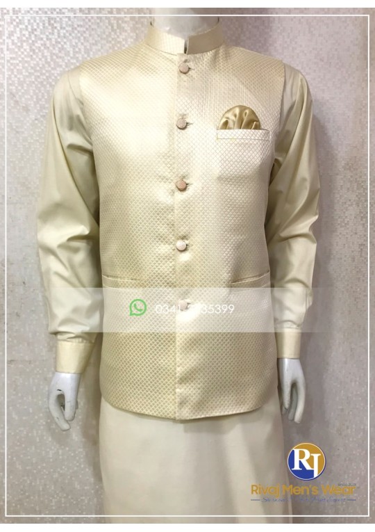 Golden Square Jamawar Waistcoat