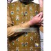 Wood Brown Raw Silk Embroidered Waistcoat