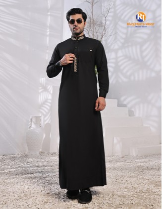 Black Embroidere Thobe