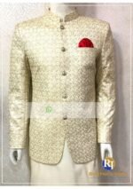 Light Golden Galaxy Embroidered Prince Coat