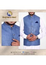 Blue Italian Suiting Waistcoat
