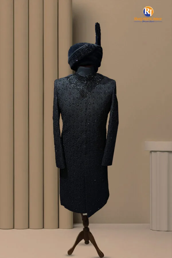 Black Royalty Sherwani