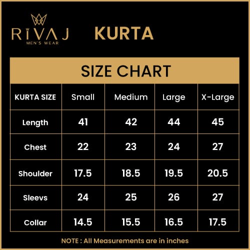 Rivaj Men'S Wear - Best Size Guide 4 In Karachi - Premium Wedding Wear Size Guide 4