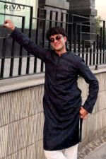 Fancy Kurta Navy Blue